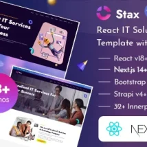 قالب Stax خدمات IT و استارتاپ با React و Next.js 14+ و Strapi 4