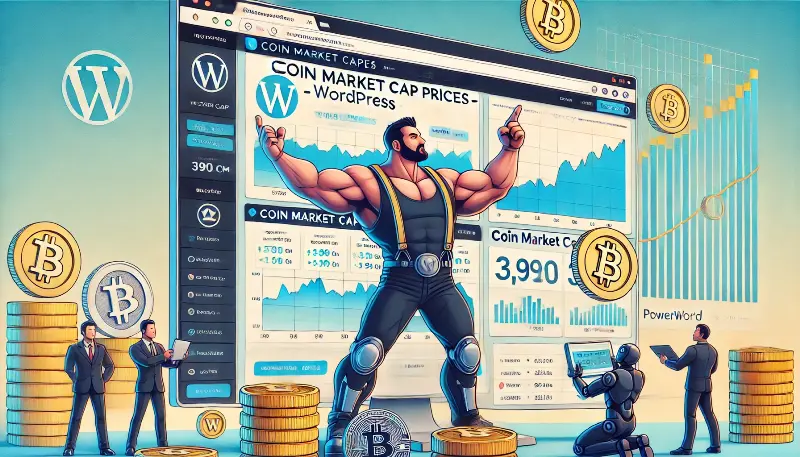 افزونه Coins MarketCap نمایش قیمت‌های زنده ارزهای دیجیتال در وردپرس