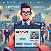 Upcover قالب لندینگ پیج حرفه‌ای با React JS برای کسب‌وکاره