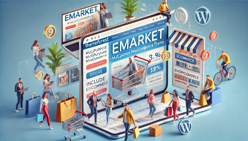 Emarket قالب وردپرس فروشگاهی چندمنظوره برای ووکامرس و مارکت‌پلیس‌ها