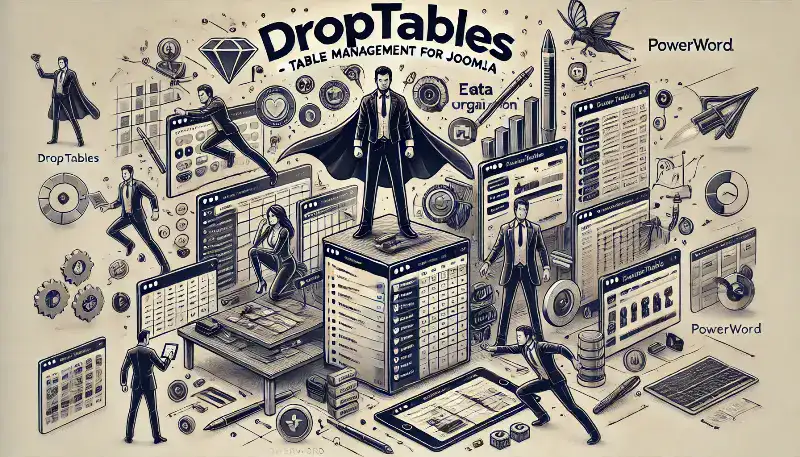 Droptables افزونه مدیریت جداول واکنش‌گرا برای جوملا