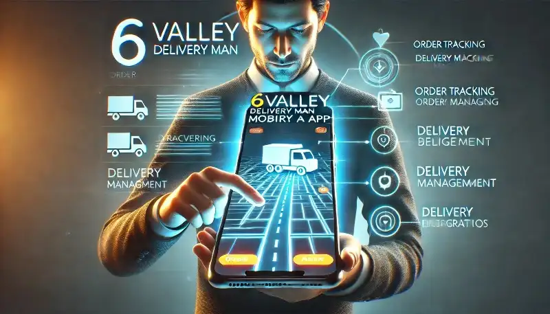 اپلیکیشن Delivery Man سیستم مدیریت تحویل سفارش برای فروشگاه آنلاین ۶Valley