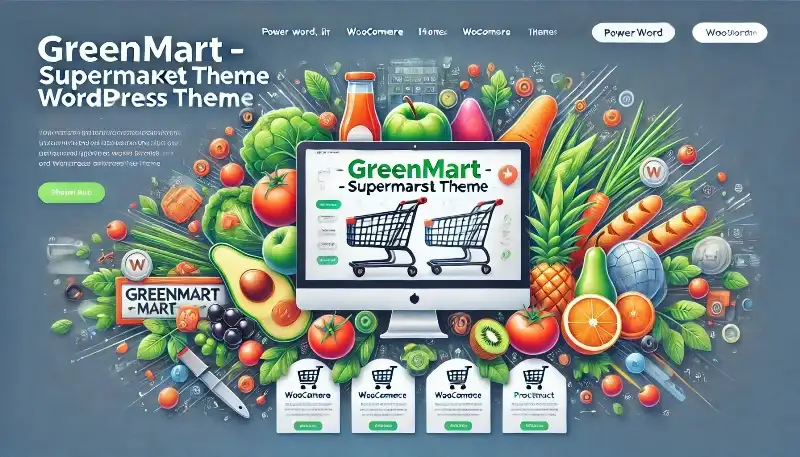 قالب GreenMart طراحی برای سوپرمارکت‌ها و محصولات ارگانیک وردپرس