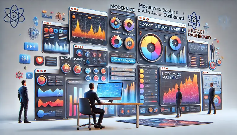 دانلود قالب بوت استرپ و React متریال داشبورد مدیریت Modernize