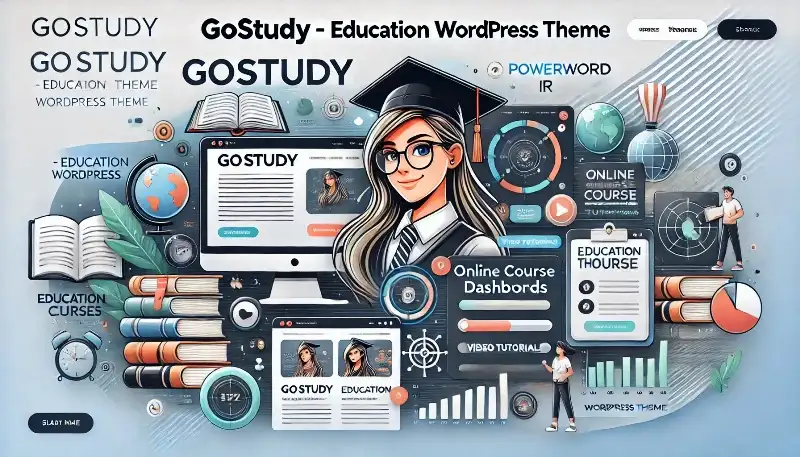 Gostudy قالب آموزشی وردپرس برای سیستم مدیریت آموزش آنلاین و فروش دوره‌ها