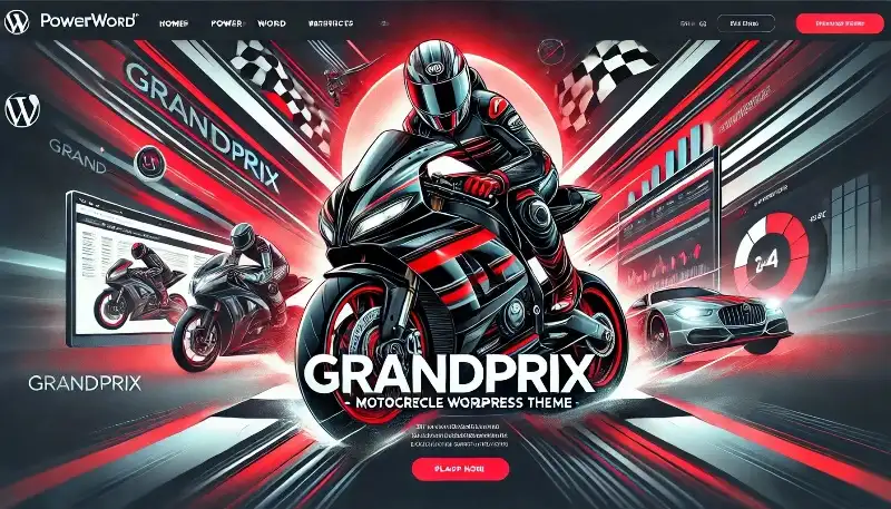 GrandPrix قالب وردپرس حرفه‌ای برای مسابقات و فروشگاه موتورسواری