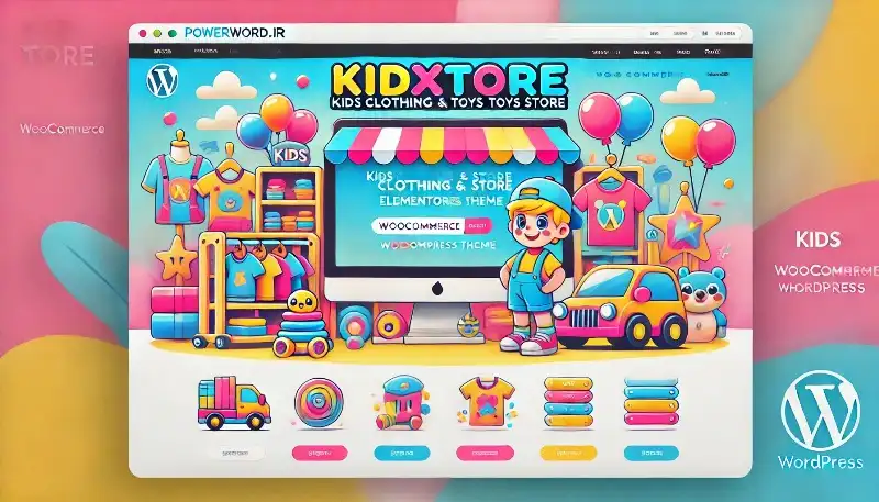 KidXtore قالب وردپرس حرفه‌ای برای فروشگاه پوشاک و اسباب‌بازی کودکان