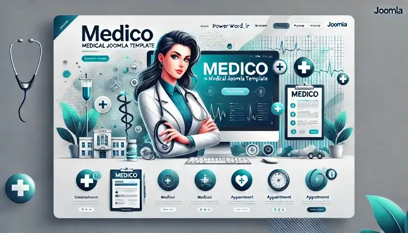 Medico قالب پزشکی و درمانی پیشرفته برای جوملا با سیستم رزرو آنلاین