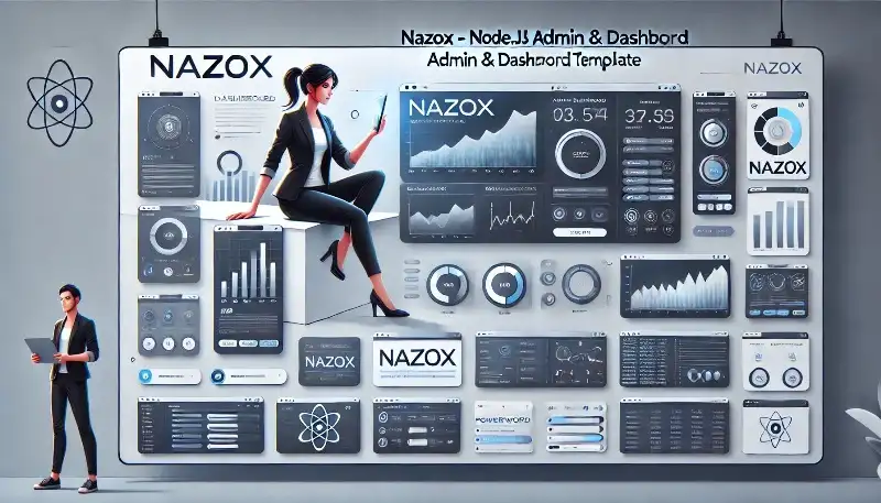 Nazox قالب داشبورد مدیریتی Node.js با طراحی مدرن و ابزارهای پیشرفته