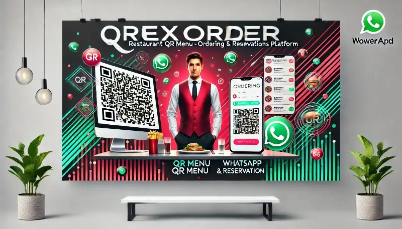 QrexOrder اسکریپت مدیریت منوی رستوران، سفارش واتساپ و رزرو آنلاین غذا