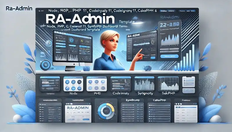 Ra-admin قالب داشبورد مدیریتی چندمنظوره با Laravel، Symfony، Node.js و Figma