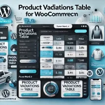 افزونه Product Variations Table for WooCommerce نمایش متغیرهای محصول در قالب جدول حرفه‌ای