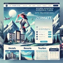 قالب Zermatt پوسته مدرن وردپرس برای هتل‌ها، اقامتگاه‌ها و گردشگری با رزرو آنلاین