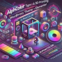 قالب وردپرس AlphaColor طراحی وب‌سایت حرفه‌ای برای خدمات چاپ و طراحی سه‌بعدی