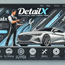 DetailX قالب وردپرس حرفه‌ای برای خدمات خودرو، دیتیلینگ و فروشگاه‌های لوازم جانبی