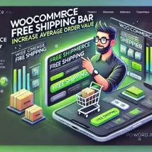 افزونه WooCommerce Free Shipping Bar افزایش فروش با نوار حمل‌ونقل رایگان