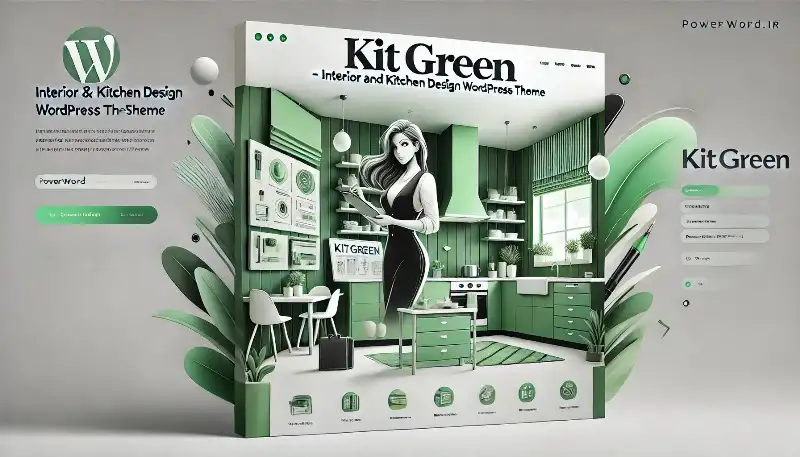 قالب KitGreen طراحی داخلی و آشپزخانه برای وردپرس