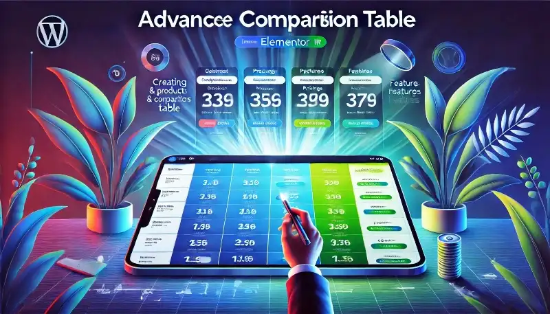 Advanced Comparison Table افزونه‌ جدول‌های مقایسه و قیمت‌گذاری در المنتور