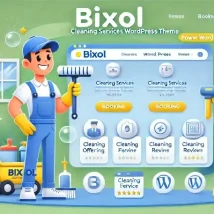 Bixol قالب وردپرس حرفه‌ای برای شرکت‌های خدمات نظافتی و تمیزکاری