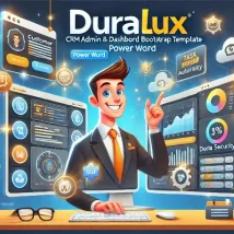 Duralux قالب داشبورد مدیریتی CRM با Bootstrap برای مدیریت مشتریان و داده‌ها