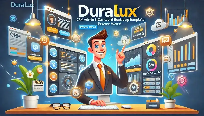 Duralux قالب داشبورد مدیریتی CRM با Bootstrap برای مدیریت مشتریان و داده‌ها