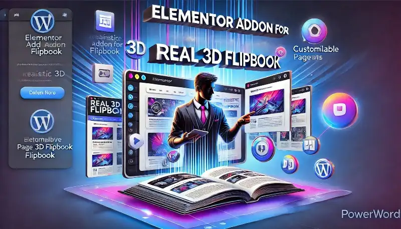 Elementor Addon for Real 3D FlipBook نمایش کتاب‌های سه‌بعدی در وردپرس با المنتور