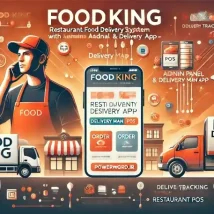 FoodKing اسکریپت حرفه‌ای مدیریت سفارش آنلاین غذا با اپلیکیشن مشتری و پیک موتوری