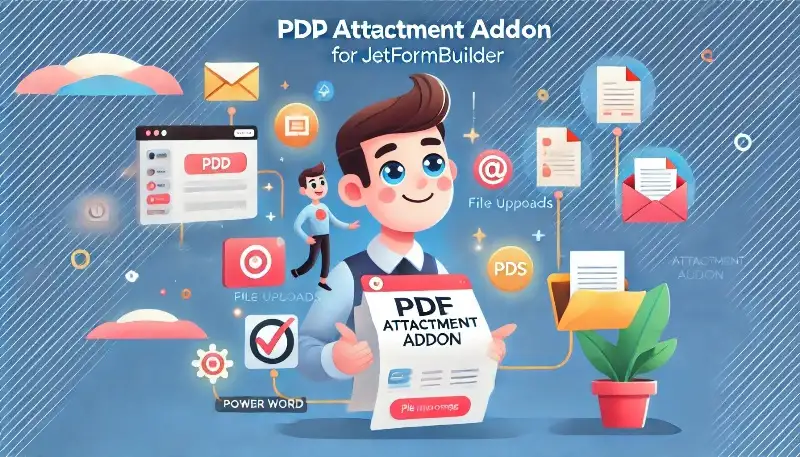 افزونه PDF Attachment Addon برای JetFormBuilder در وردپرس ارسال فایل‌های PDF به ایمیل