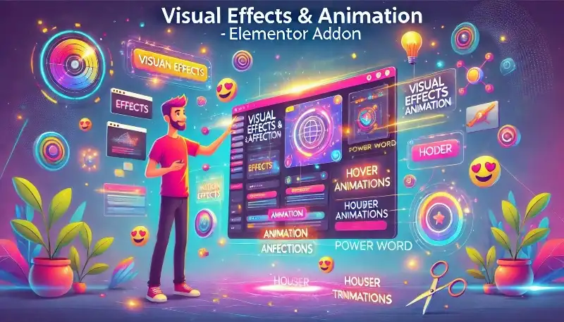 افزونه Visual Effects & Animation برای المنتور  طراحی صفحات حرفه‌ای با جلوه‌های بصری مدرن