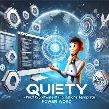 قالب Quiety پوسته حرفه‌ای Next.js برای شرکت‌های نرم‌افزاری و IT