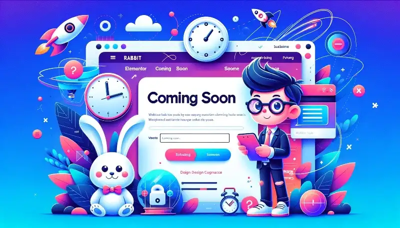 قالب Rabbit ایجاد صفحه Coming Soon با Elementor در وردپرس