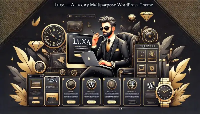 Luxa قالب مشکی و مینیمال وردپرس برای برندهای لوکس، هنری و فروشگاه‌های خاص