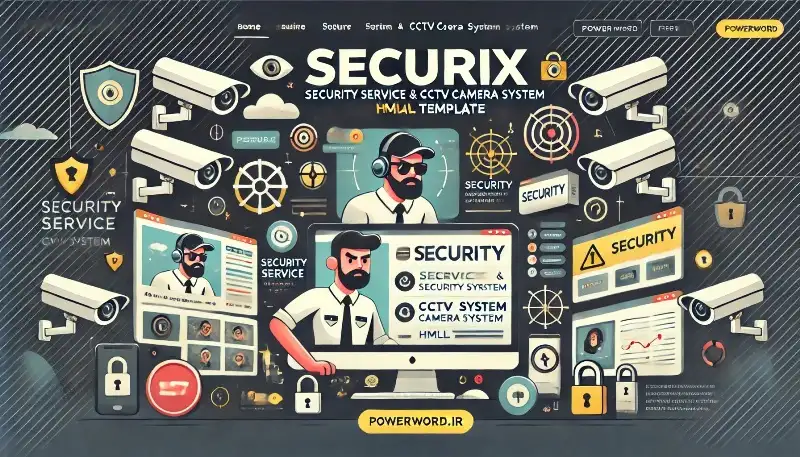 Securix قالب HTML حرفه‌ای برای خدمات امنیتی و سیستم‌های نظارتی