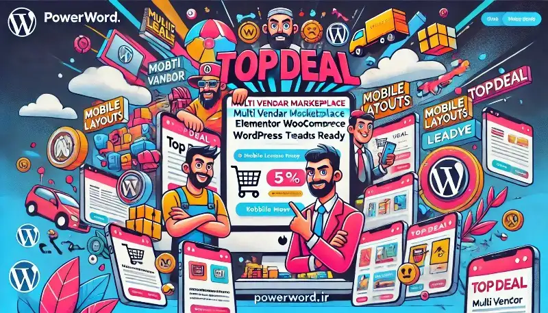 TopDeal قالب فروشگاهی وردپرس چندفروشنده با پشتیبانی Elementor، نسخه موبایل و امکانات حرفه‌ای