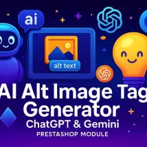 AI Alt Image Tag Generator برای پرستاشاپ – نوشتن متن alt هوشمند با ChatGPT و Gemini
