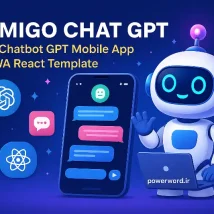 Amigo Chat GPT قالب چت‌بات هوشمند با React و Next.js به‌صورت اپلیکیشن PWA