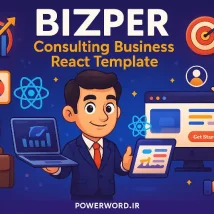 Bizper قالب React مشاوره‌ای برای شرکت‌ها و استارتاپ‌های حرفه‌ای با طراحی مدرن