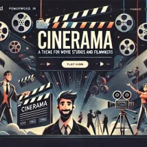 Cinerama قالب وردپرس سینمایی برای استودیوهای فیلم‌سازی و کارگردان‌ها با نمایش تریلر و پروژه