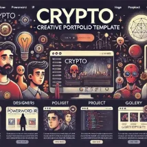 Crypto قالب HTML خلاقانه و سبک برای ساخت پرتفولیوی شخصی یا هنری حرفه‌ای