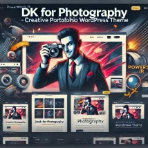DK for Photography قالب گالری وردپرس برای عکاسان خلاق با طراحی مینیمال و حرفه‌ای