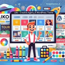 Liko قالب وردپرس خلاقانه برای آژانس‌ها و پورتفولیو – خاص، سبک، پر از انیمیشن