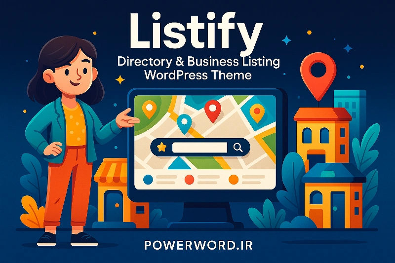 Listify قالب وردپرس دایرکتوری کسب‌وکار با جستجوی پیشرفته و نقشه