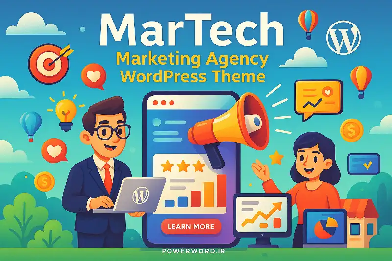 MarTech قالب وردپرس حرفه‌ای برای آژانس‌های بازاریابی، سئو، دیجیتال و مشاوره کسب‌وکار