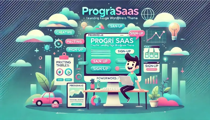 ProgriSaaS قالب لندینگ وردپرس برای معرفی حرفه‌ای محصولات SaaS
