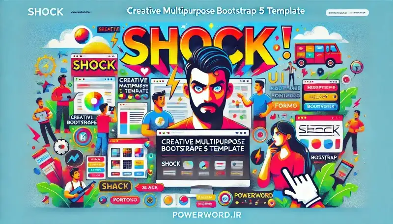Shock قالب بوت‌استرپ ۵ خلاقانه برای سایت‌های چندمنظوره، شرکتی و تکنولوژی محور