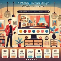 Xinterio قالب وردپرس طراحی داخلی و معماری برای نمایش حرفه‌ای پروژه‌ها و خدمات دکوراسیون