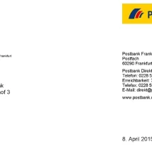 صورت‌حساب بانکی Postbank آلمان | مناسب برای احراز هویت و وریفای حساب