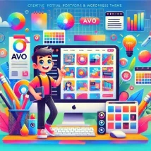 قالب Avo – قالب وردپرس مدرن و مینیمال برای نمونه‌کار فریلنسرها و آژانس‌های خلاق
