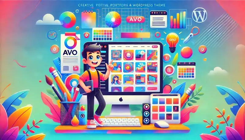 قالب Avo – قالب وردپرس مدرن و مینیمال برای نمونه‌کار فریلنسرها و آژانس‌های خلاق