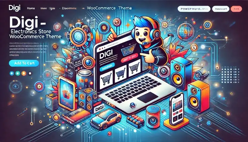 قالب Digi – قالب حرفه‌ای برای فروشگاه‌های لوازم الکترونیکی در ووکامرس